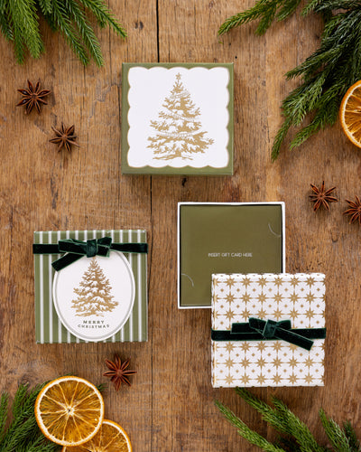 Gold Trees Gift Card Boxes