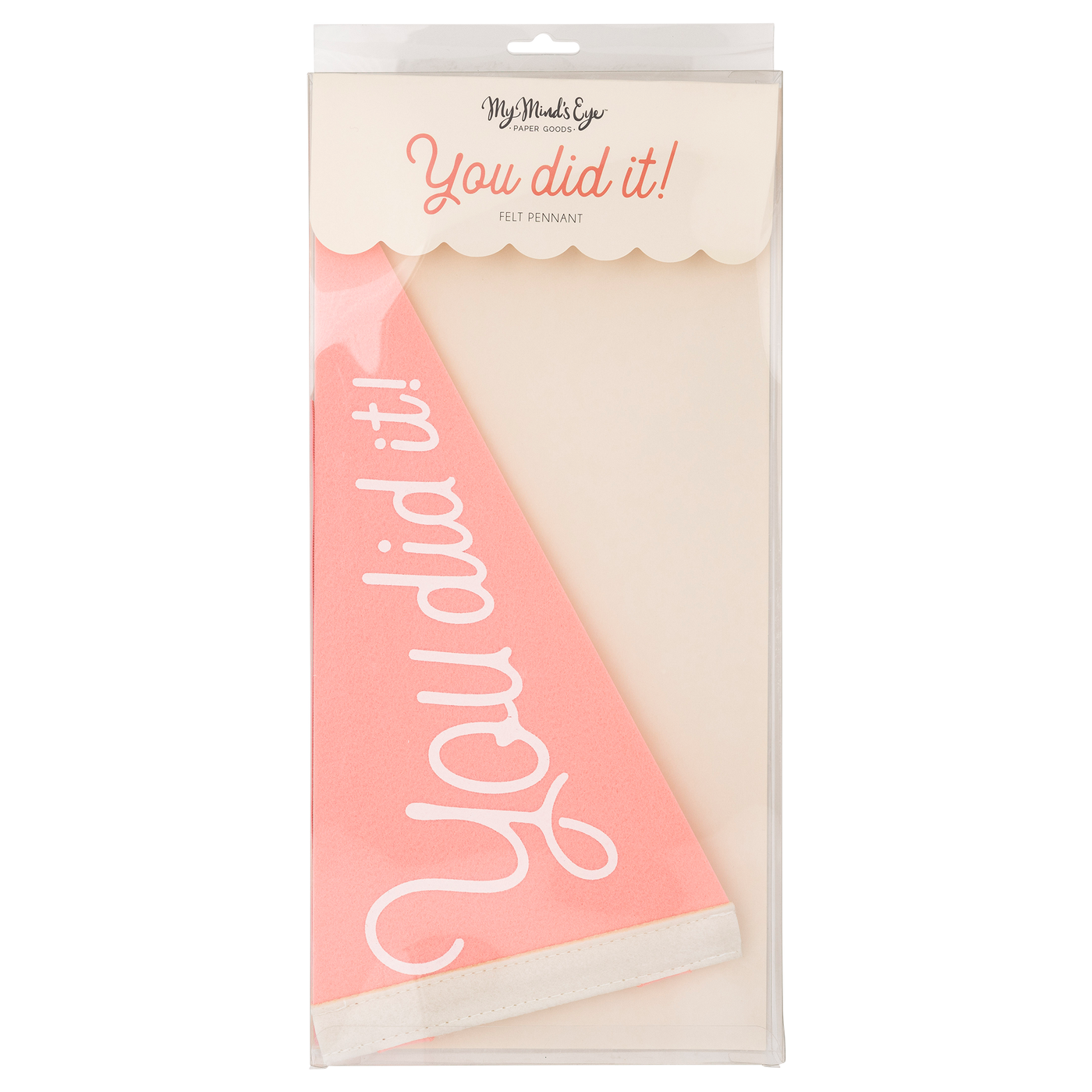 Pink You Did It Felt Pennant Banner
