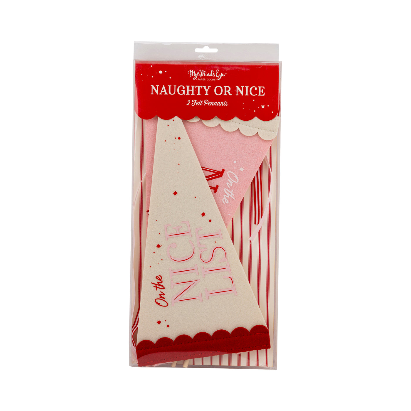 Naughty Nice Felt Pennant Banners