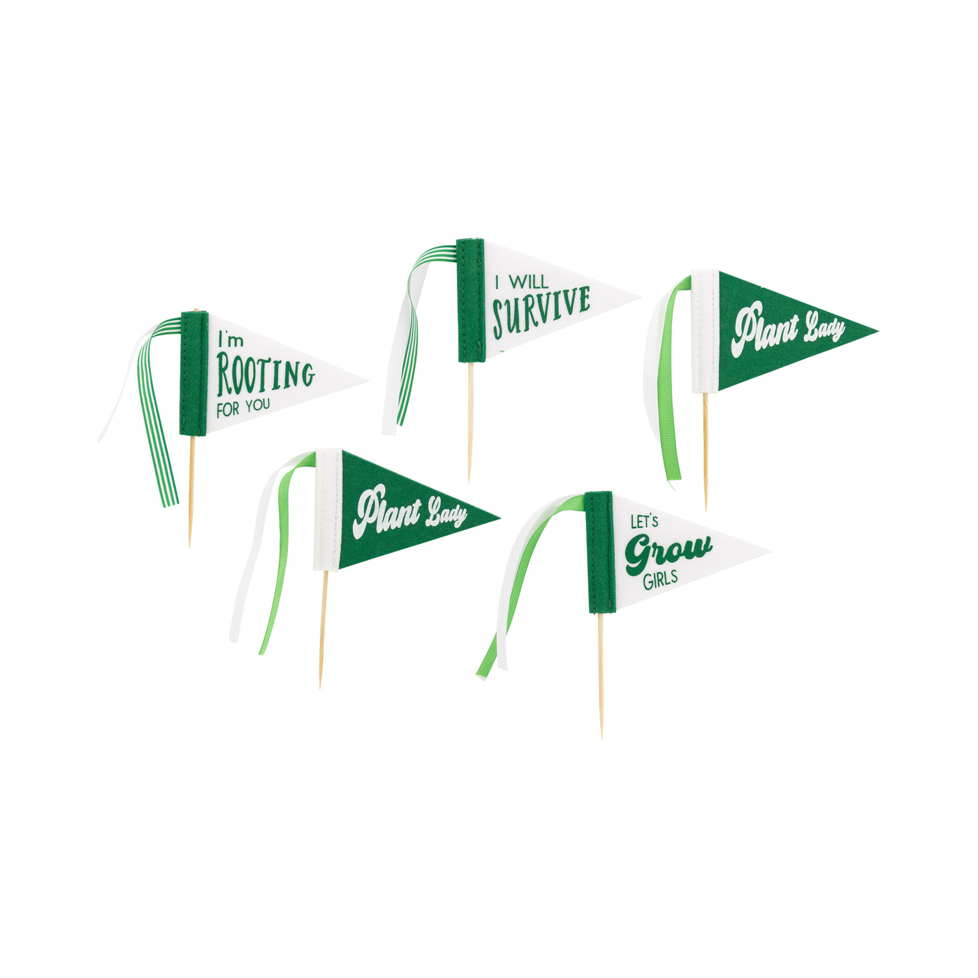 Garden Mini Felt Pennant Set