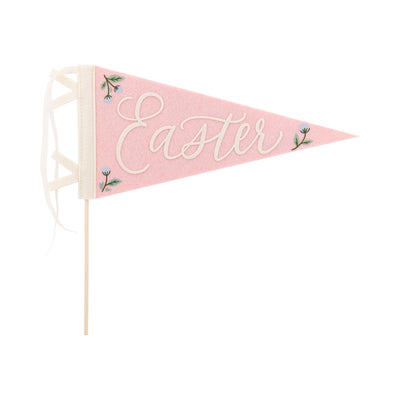 Pink Easter Felt Pennant Banner