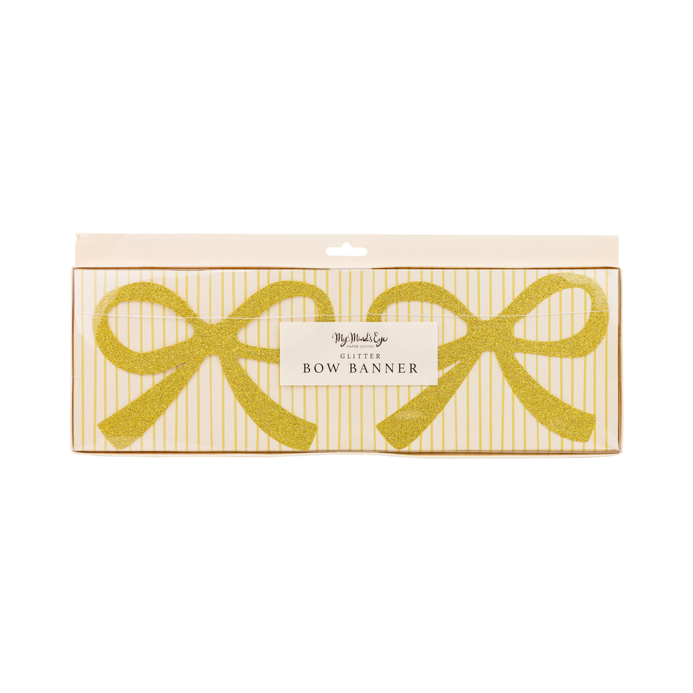 Chunky Champagne Glitter Bow Banner