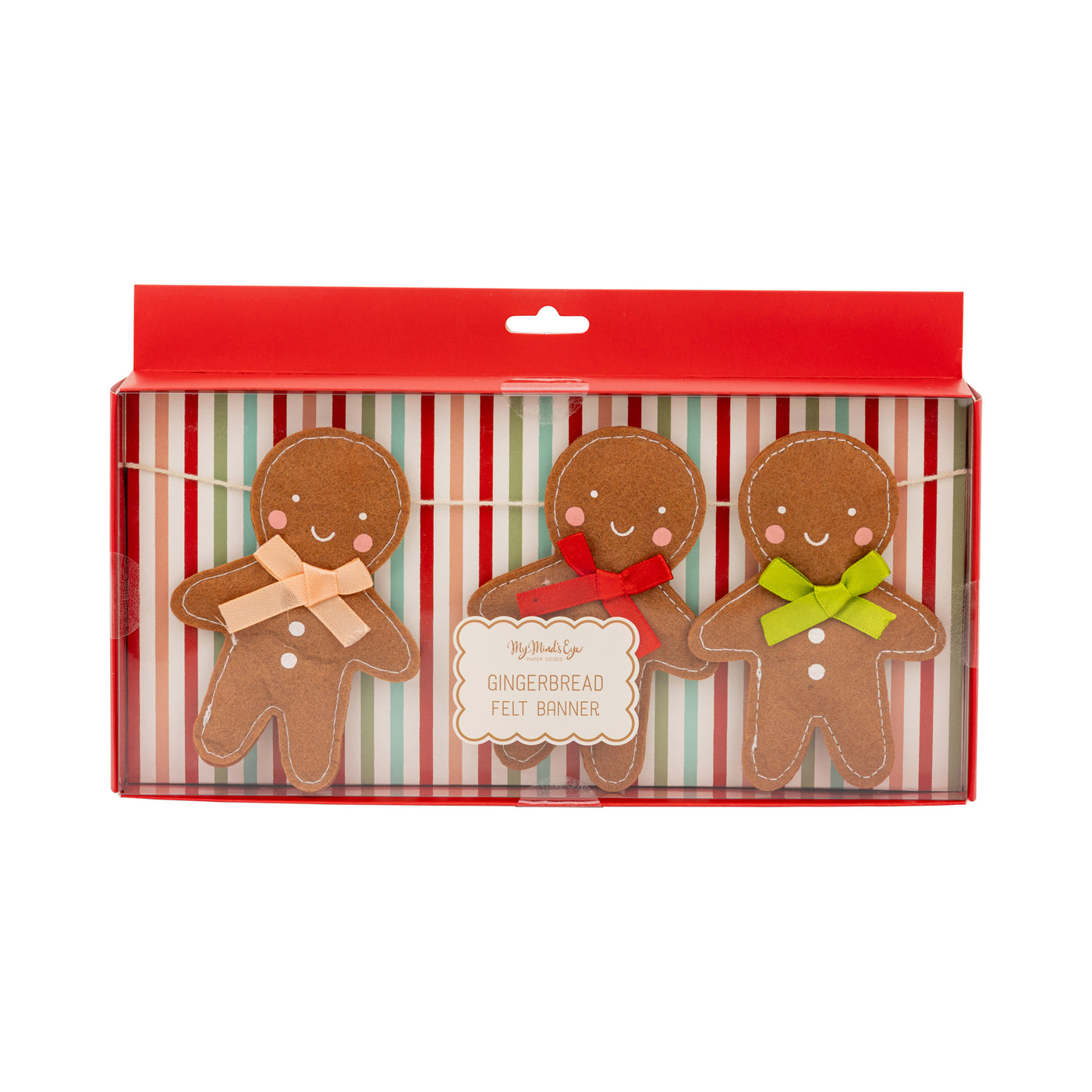 Puffy Felt Gingerbread Man Banner