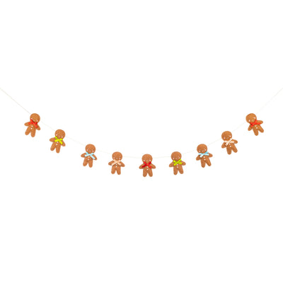 Puffy Felt Gingerbread Man Banner