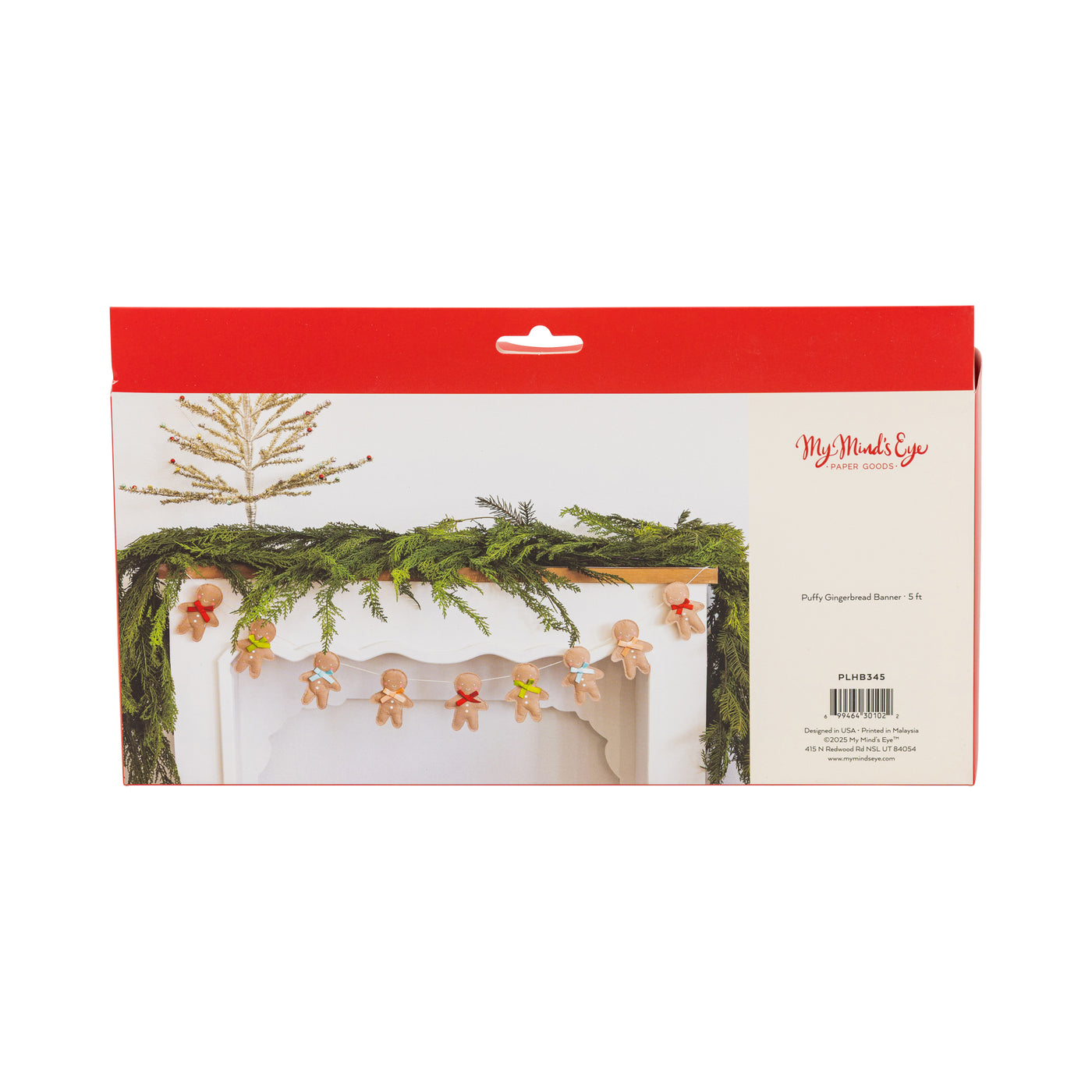 Puffy Felt Gingerbread Man Banner