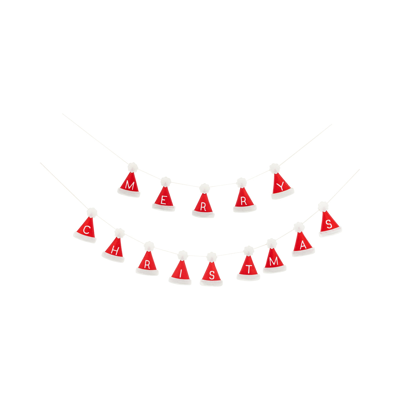 Puffy Felt Santa Hat Banner