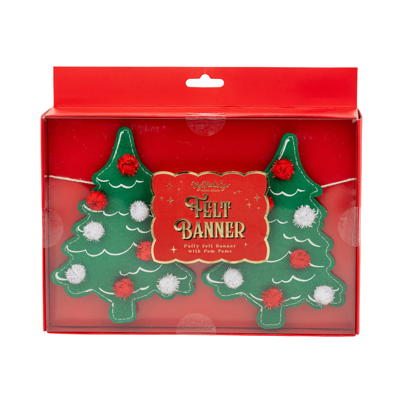 Puffy Felt Christmas Tree Banner