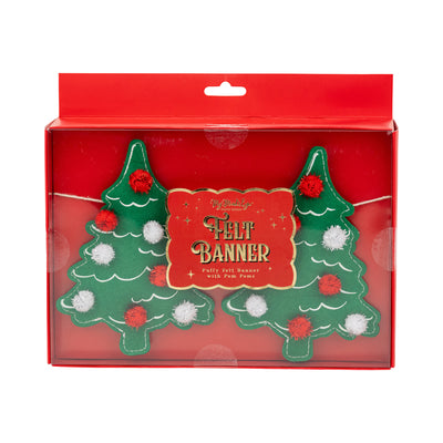 Puffy Felt Christmas Tree Banner