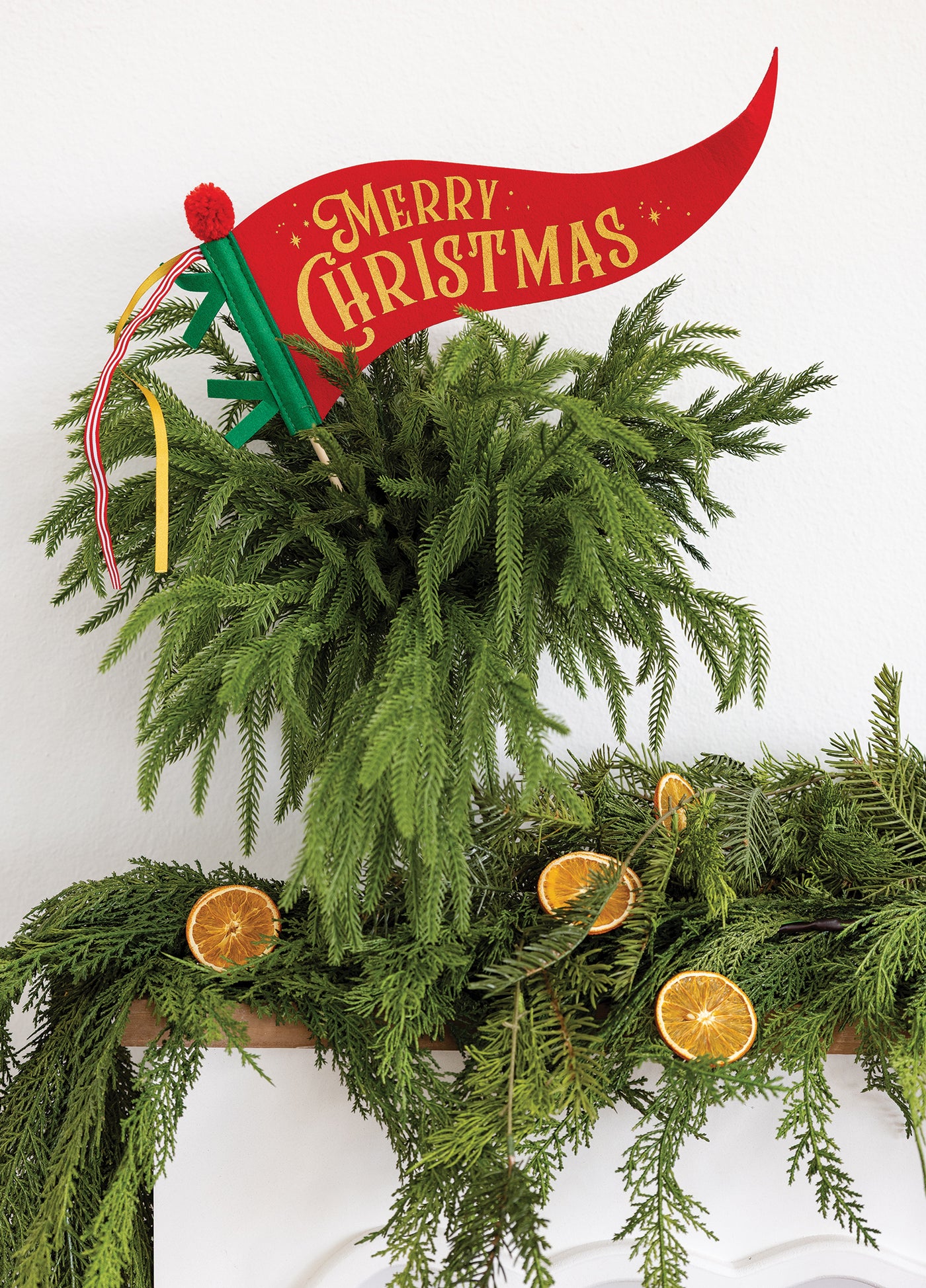 Merry Christmas Felt Pennant Banner