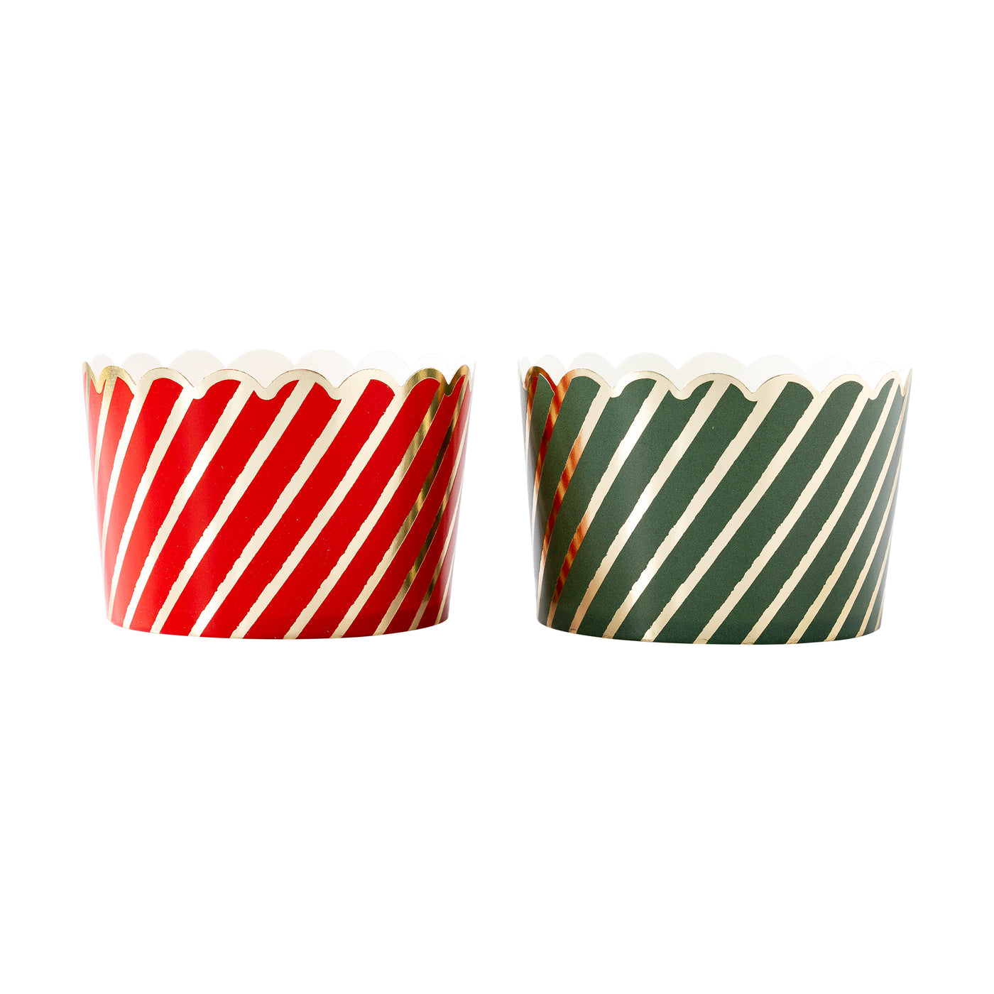 Gold Foil Diagonal Stripe Jumbo Food Cups (40 pcs)