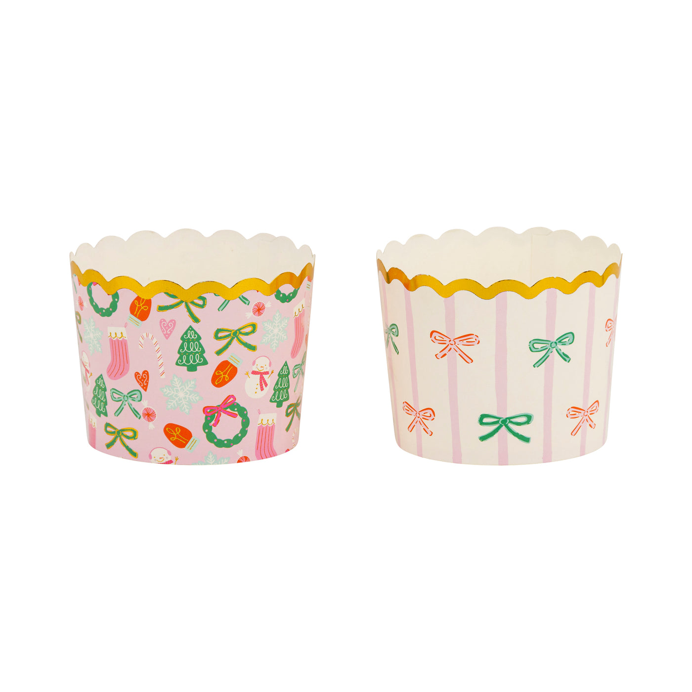 Foiled JUMBO Bows/Icons 8 oz Baking Cups (40 ct)