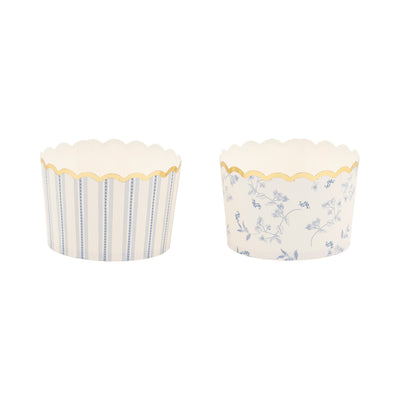 JUMBO Foiled Pembroke Floral Stripe Baking Cup