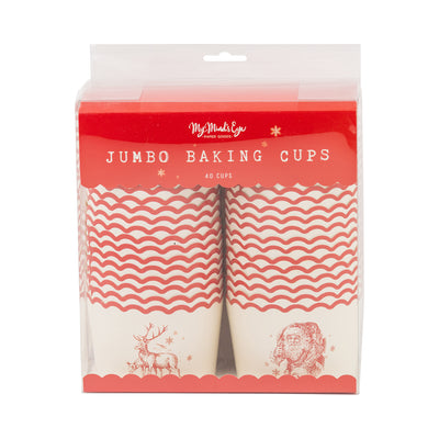JUMBO Traditional Santa Deer 8 oz Baking Cups