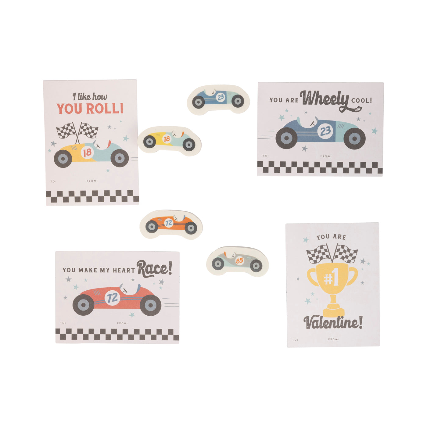 Race Car Valentine Cards