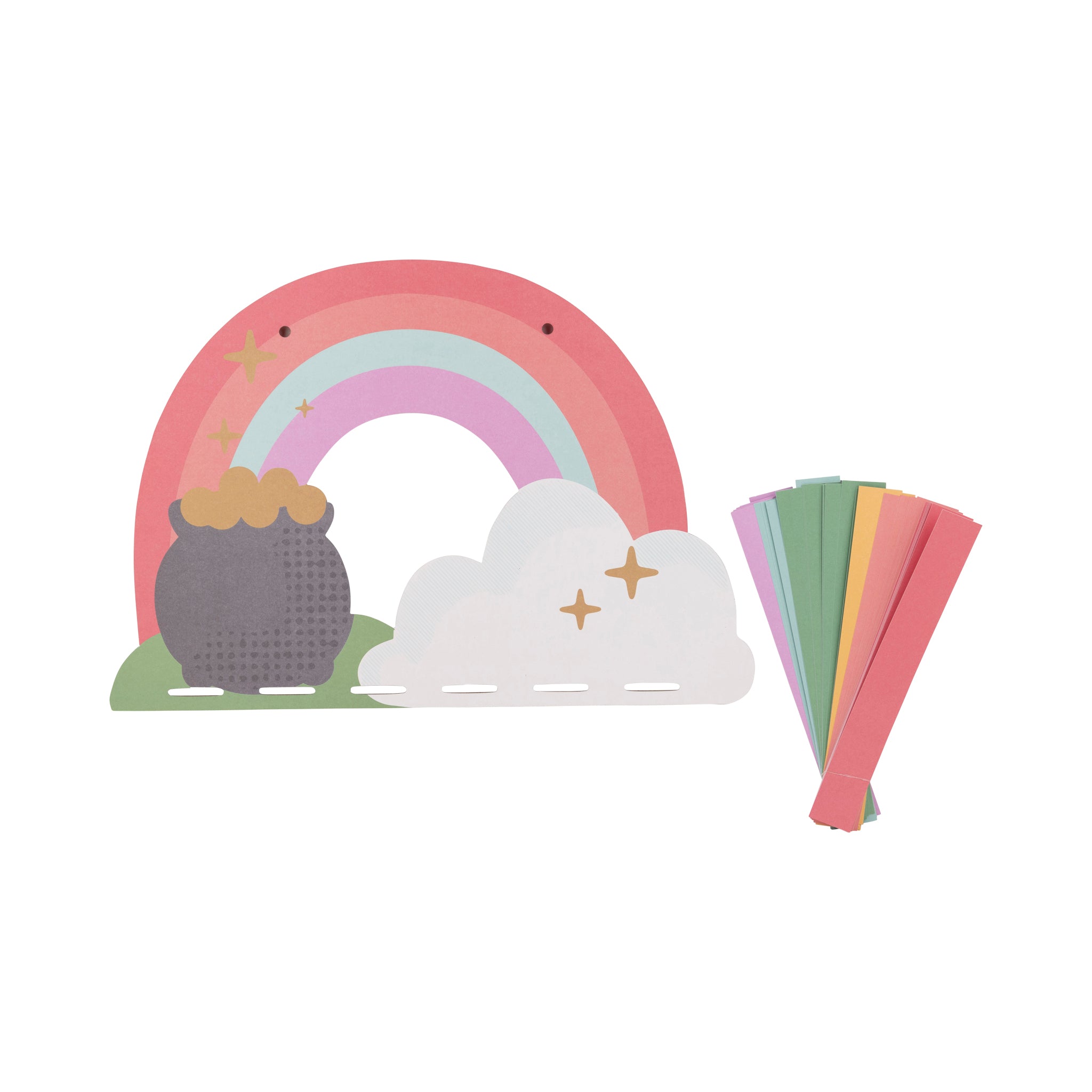 Rainbow Paper Chain Project.