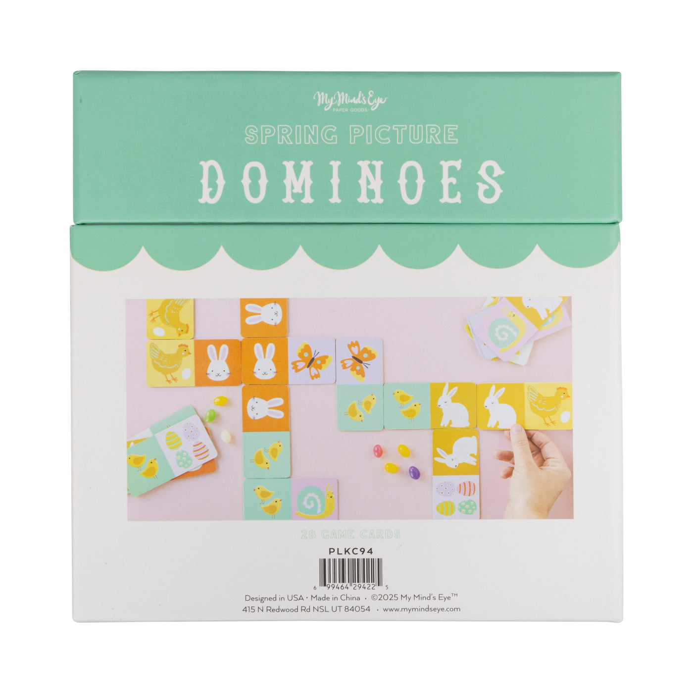 Spring Picture Domino Game Chipboard