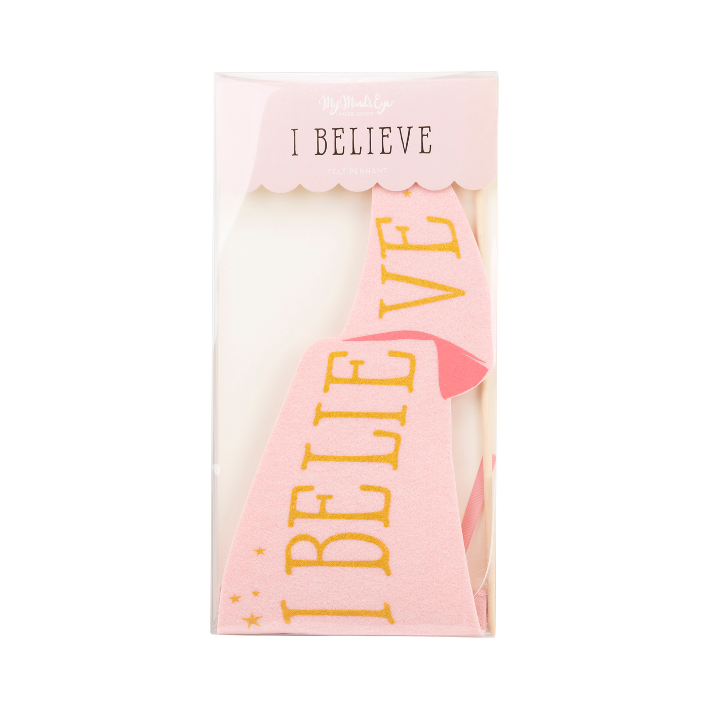 Pink Unicorn I Believe Felt Pennant Banner