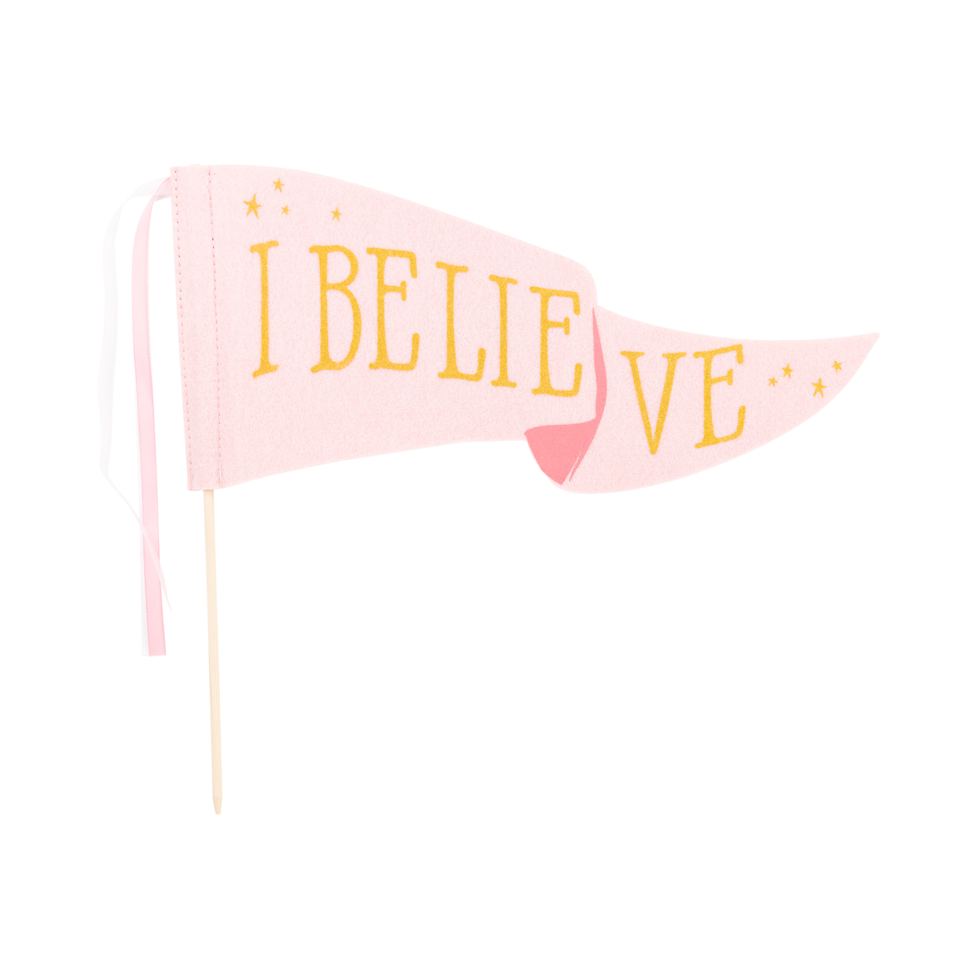 Pink Unicorn I Believe Felt Pennant Banner