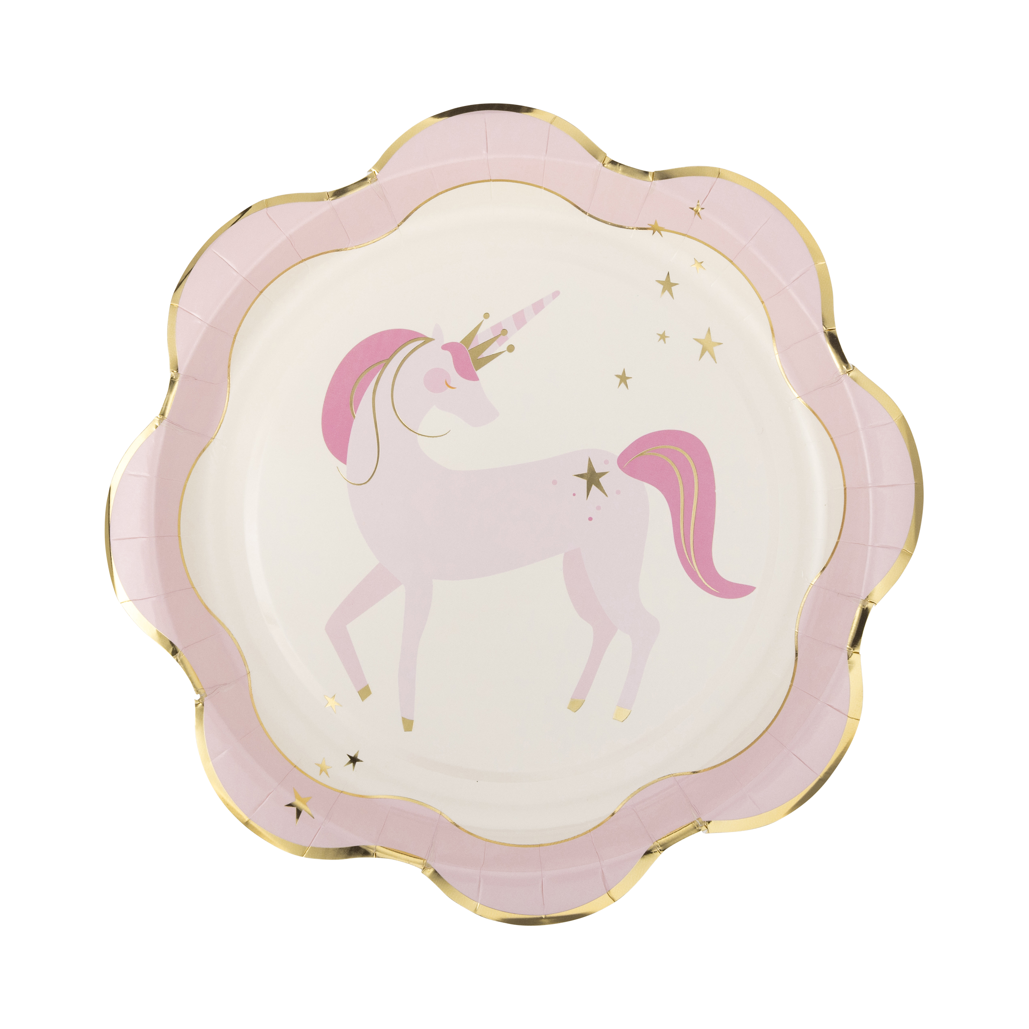 Pink Unicorn Ruffle Edge Plates | Party Tableware.