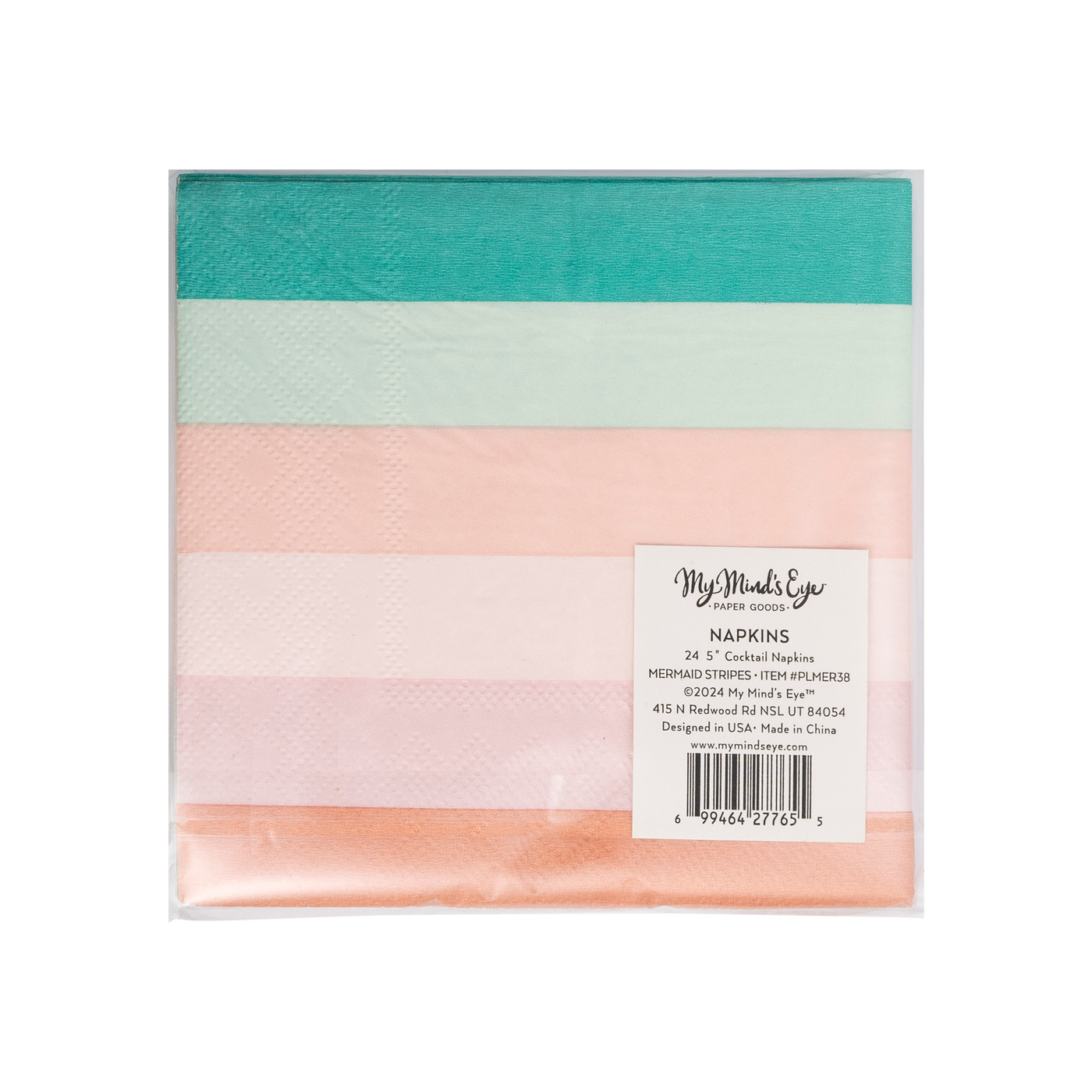 Mermaid Stripes Cocktail Napkin