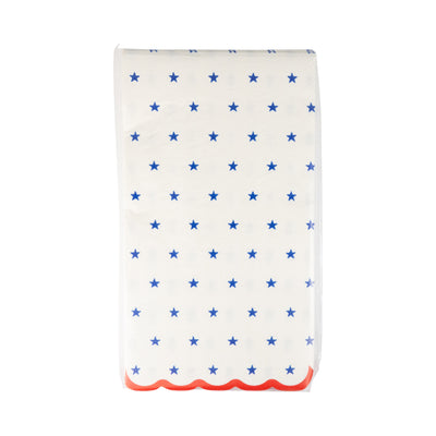 Blue Stars Scallop Guest Napkin (24ct)