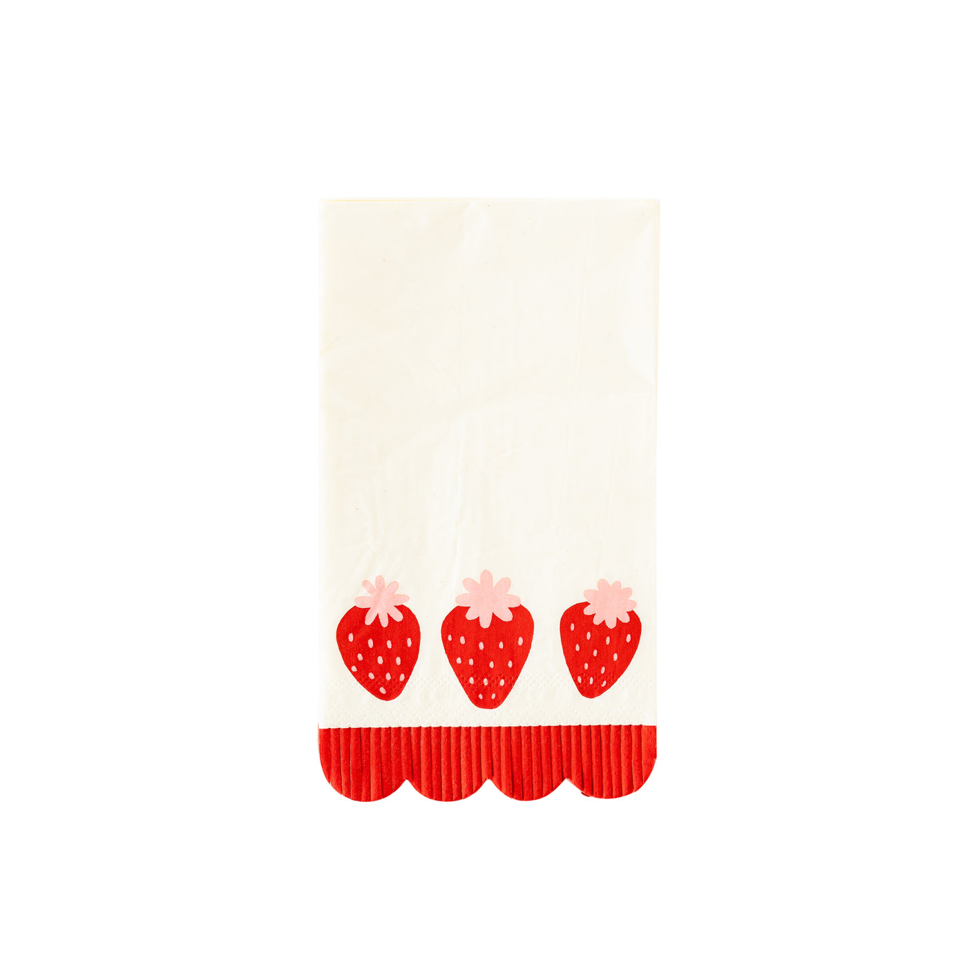 Berry Fringe Scallop Guest Towel