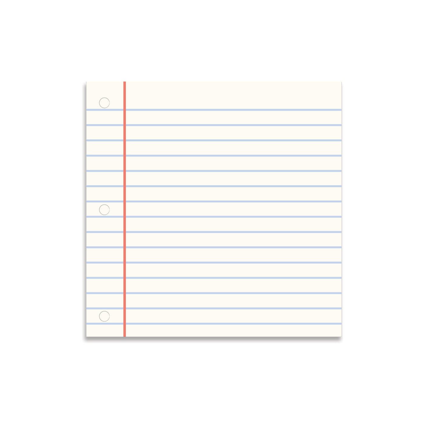 Notebook Paper Cocktail Napkin