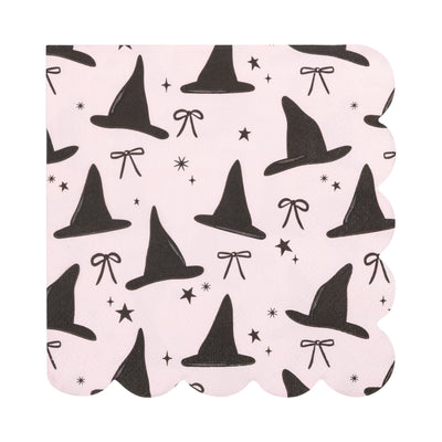 Witch Hats Scallop Cocktail Napkin