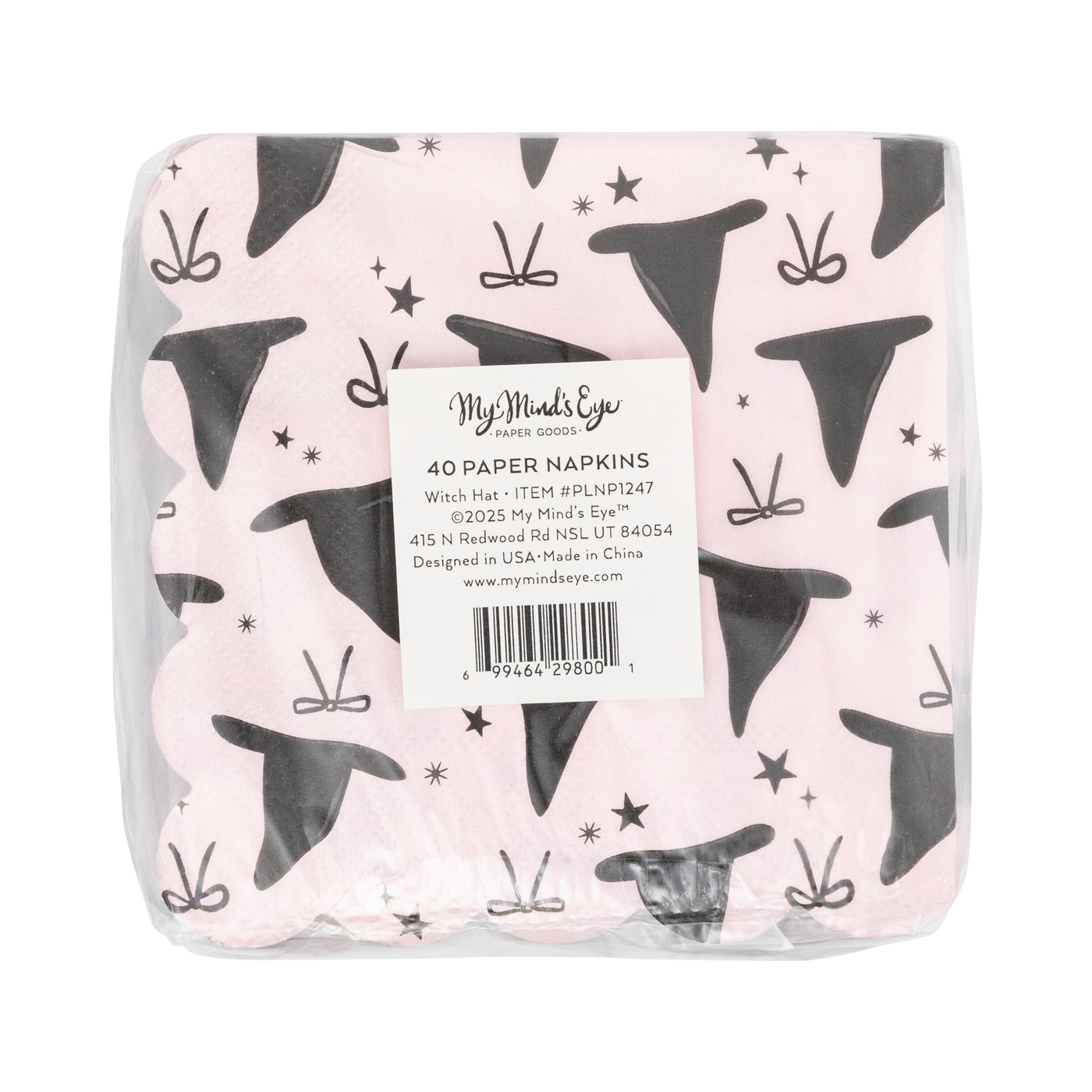 Witch Hats Scallop Cocktail Napkin