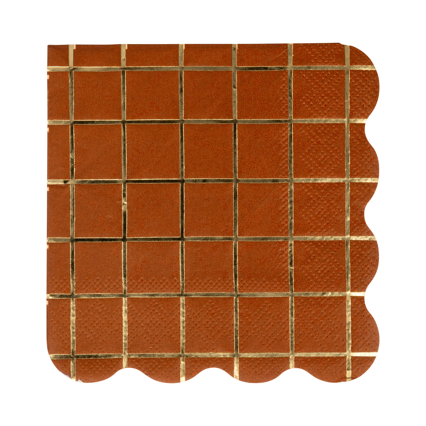 Foil Grid Cocktail Napkin