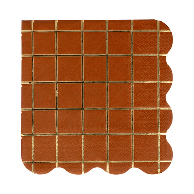 Foil Grid Cocktail Napkin