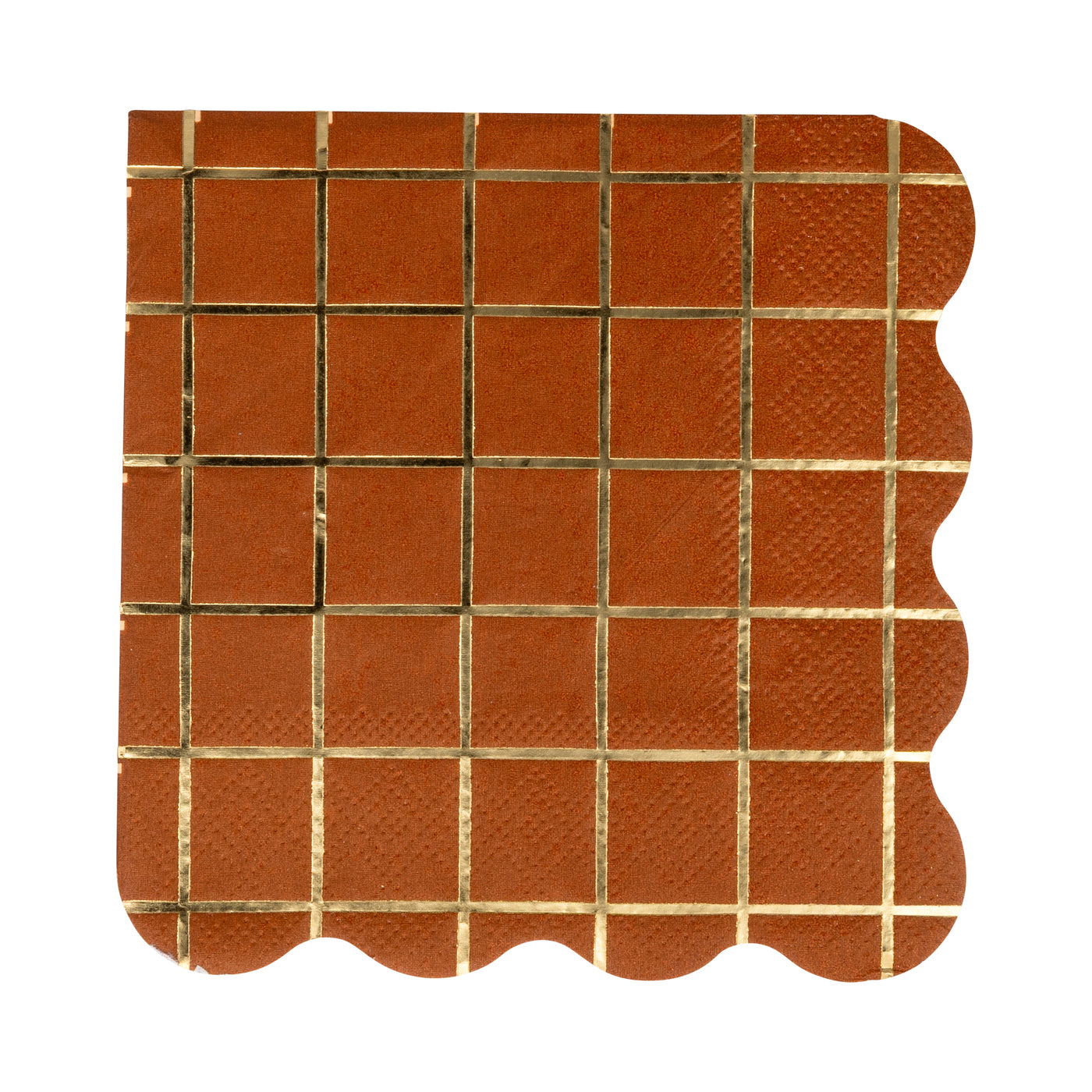 Foil Grid Cocktail Napkin
