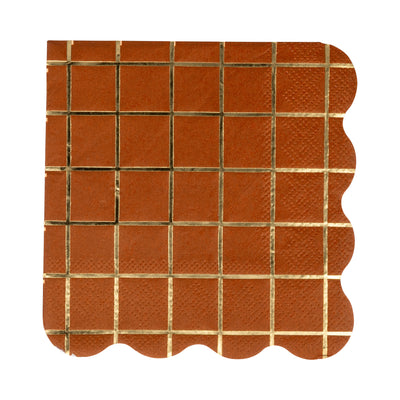 Foil Grid Cocktail Napkin