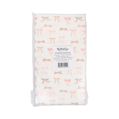 Multi Pink Bows Guest Napkin