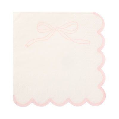 Pink Dainty Bows Cocktail Napkin
