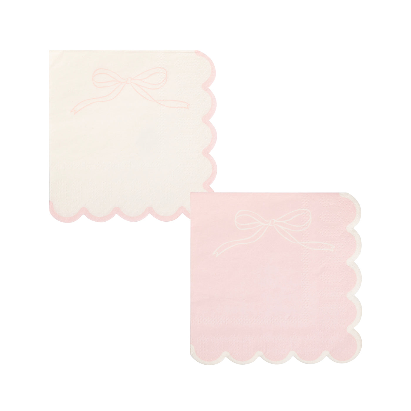 Pink Dainty Bows Cocktail Napkin