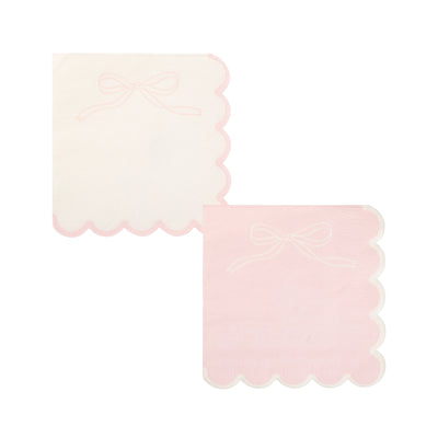 Pink Dainty Bows Cocktail Napkin