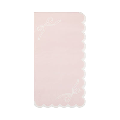 Pink Corner Bows Guest Napkin