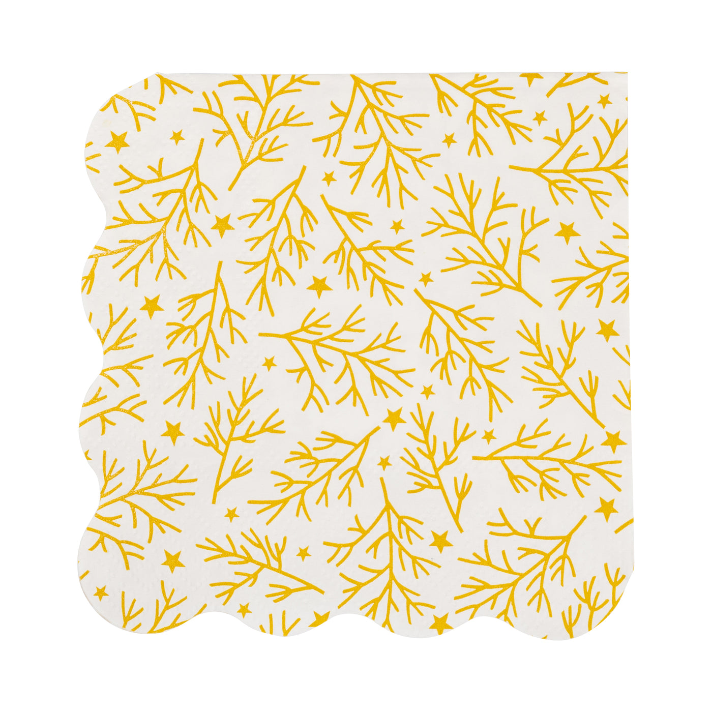 Foiled Sprigs and Foliage Cocktail Napkin