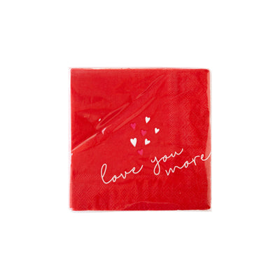 Love You More Cocktail Napkin