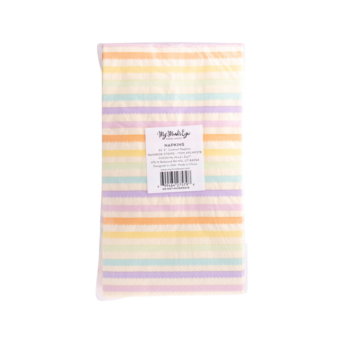 Rainbow Stripe Paper Dinner Napkin