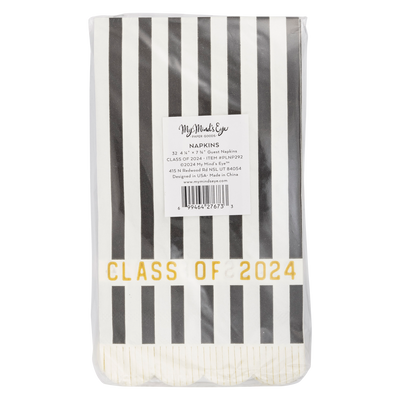 Foiled Class of 2024 Fringe Paper Dinner Napkin