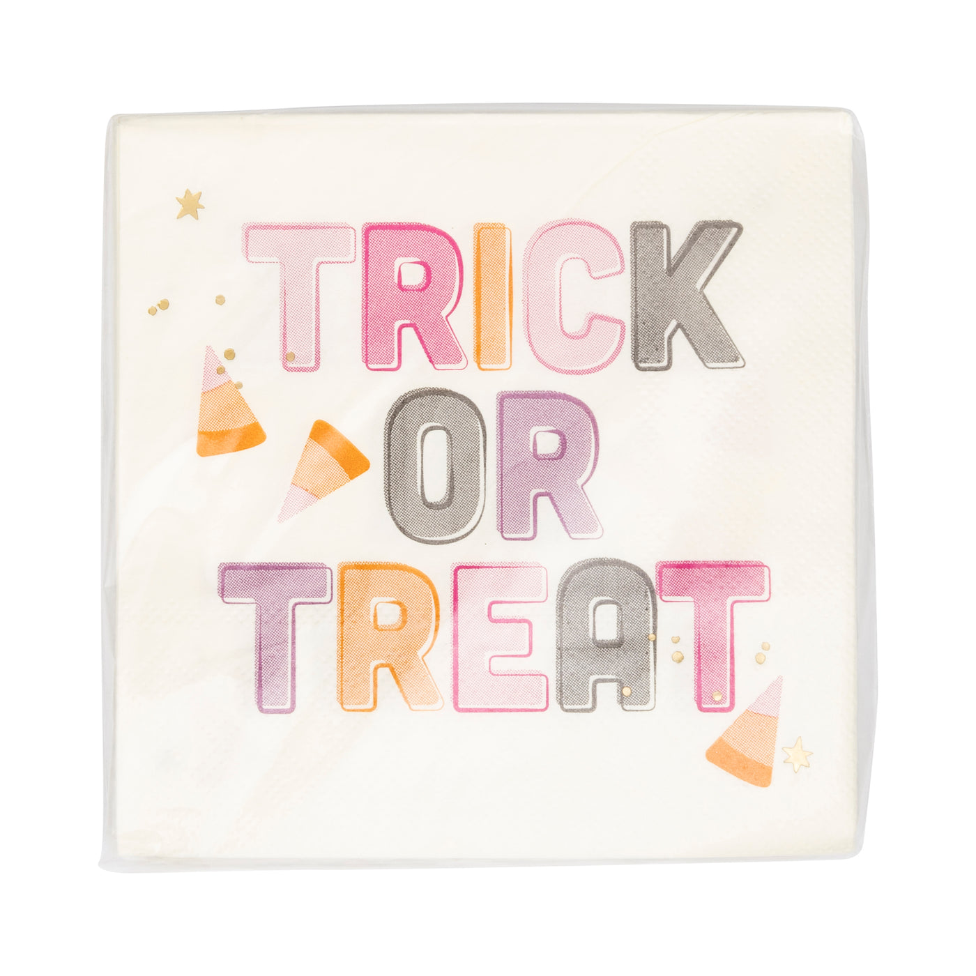 Foil Trick or Treat Paper Cocktail Napkin