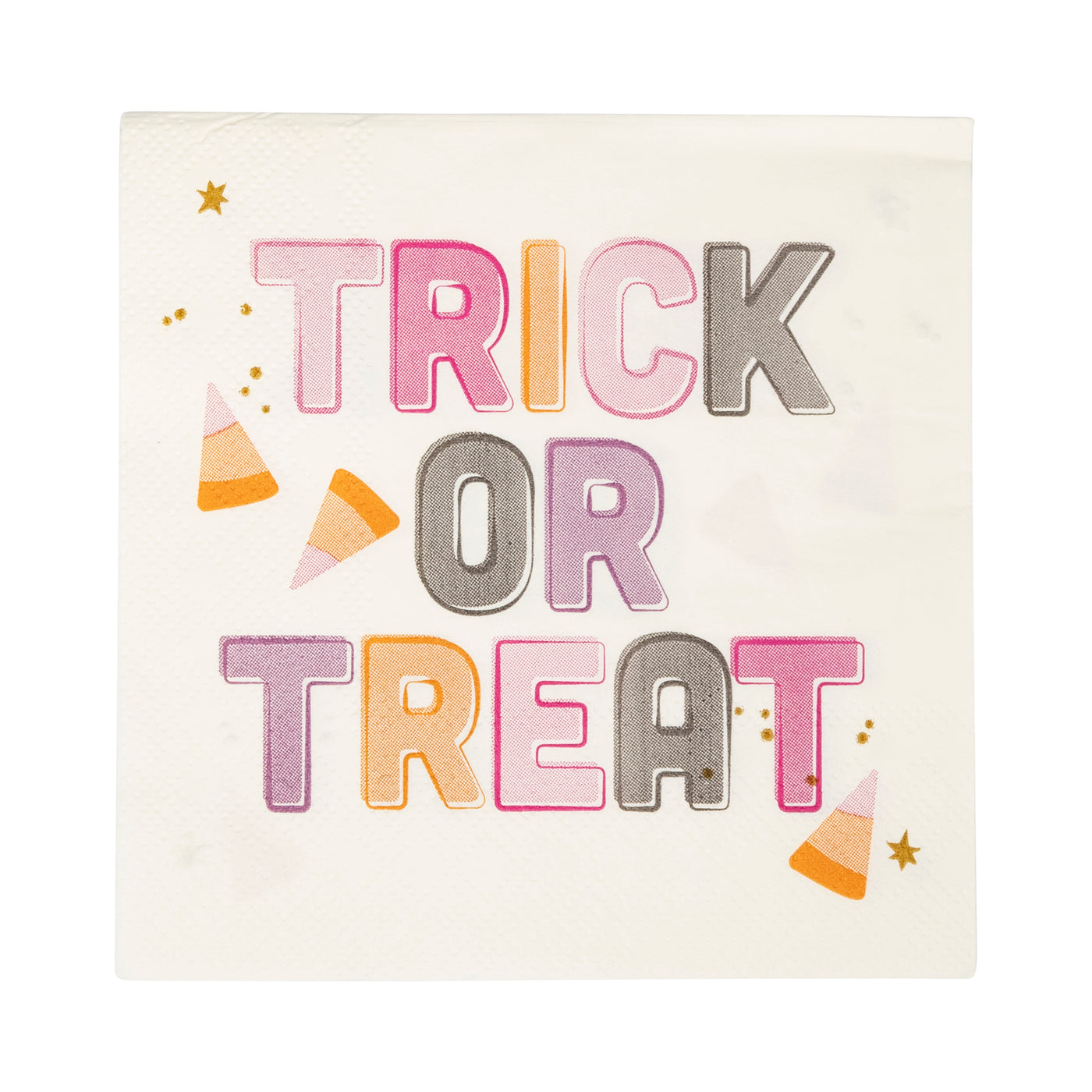 Foil Trick or Treat Paper Cocktail Napkin