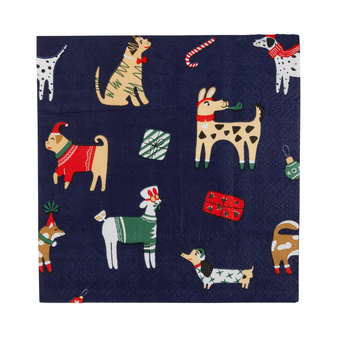 Christmas Dogs Cocktail Napkin