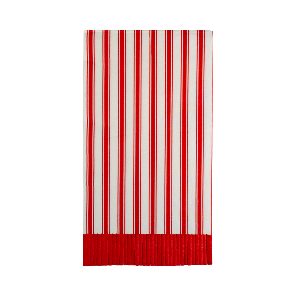 Striped Fringe Guest Towel Dinner Napkin