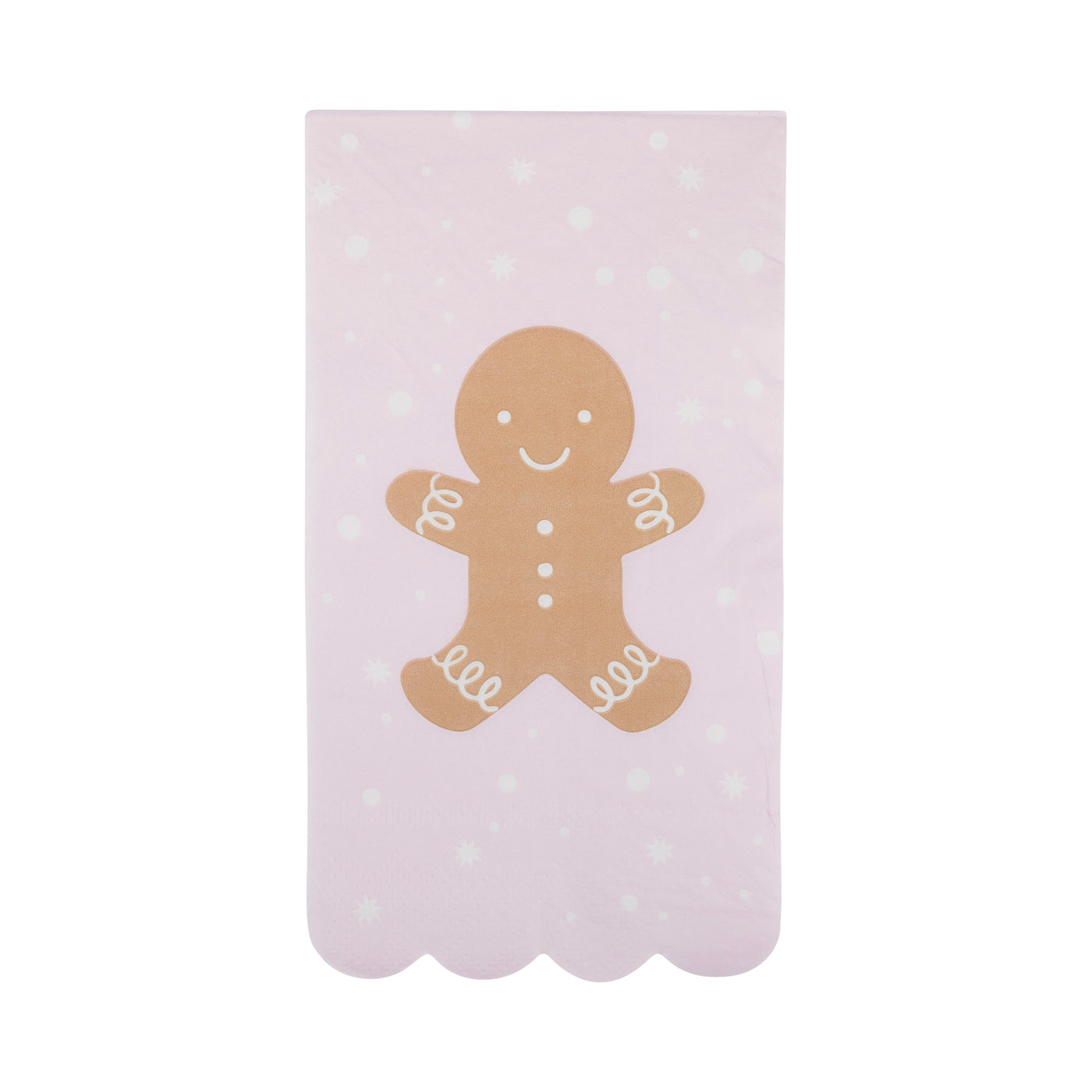 Gingerbread Man Scallop Guest Napkin