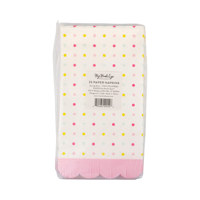 Spring Dots Scallop Guest Napkin