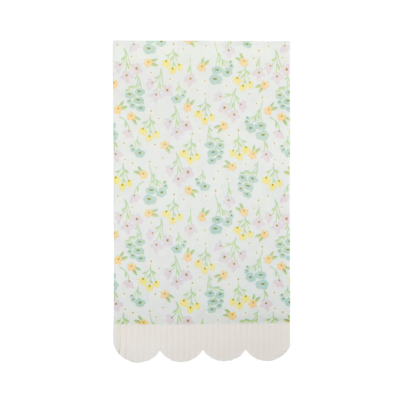 Spring Floral Scallop Fringe Guest Napkin