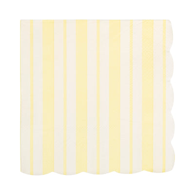 Striped Scallop Cocktail Napkin Set